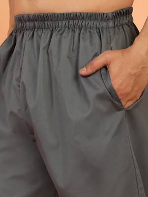 Viscos rayon grey pathani kurta and pyjamas 4