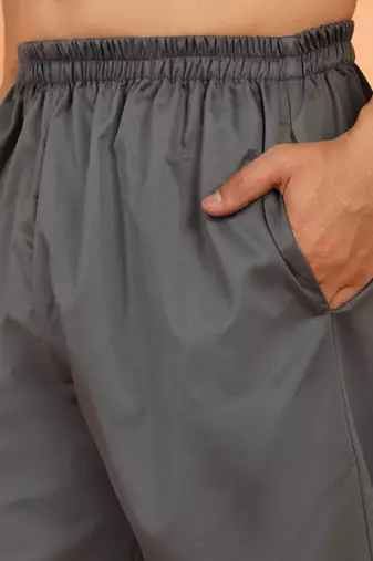 Viscos rayon grey pathani kurta and pyjamas