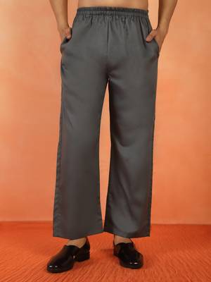 Viscos rayon grey pathani kurta and pyjamas 5