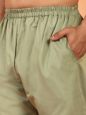 Viscos rayon green pathani kurta and pyjamas 4