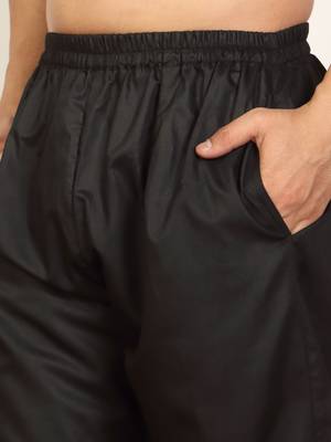 Viscos rayon black pathani kurta and pyjamas 4