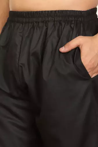 Viscos rayon black pathani kurta and pyjamas