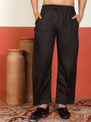 Viscos rayon black pathani kurta and pyjamas 5
