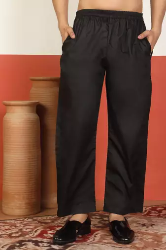 Viscos rayon black pathani kurta and pyjamas