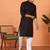 Chikan embroidered cotton rayon black kurta and pyjama