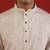 Khadi cotton solid knee length peach kurta and pyjama