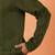Cotton silk sequenced thread work olive green festive kurta with pyjamas