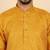 Ethinic motifs jacquard mustard festive kurta with pyjamas