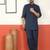 Viscos rayon navy blue pathani kurta and pyjamas