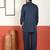 Viscos rayon navy blue pathani kurta and pyjamas