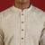 Khadi cotton solid knee length off white kurta and pyjama