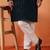 Cotton silk sequenced & embroidered navy blue festive kurta with pyjamas