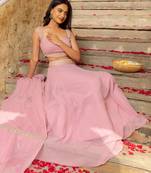 Pink  Umbrella Cut Lehenga Choli for Wedding Functions For Women's