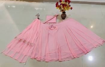 Pink  Umbrella Cut Lehenga Choli for Wedding Functions For Women's 4