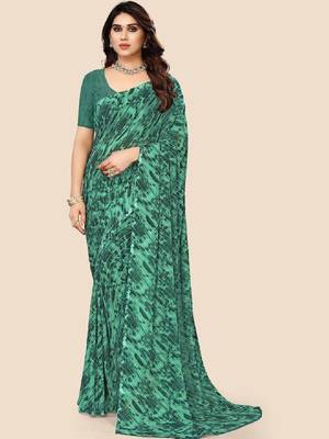 Leheriya pure georgette bandhani saree 1