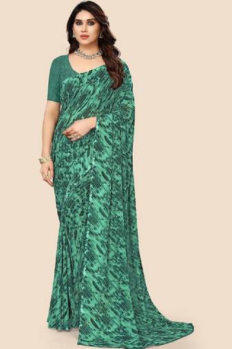 Leheriya pure georgette bandhani saree