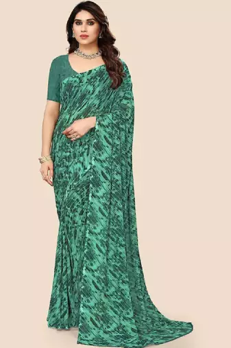 Leheriya pure georgette bandhani saree