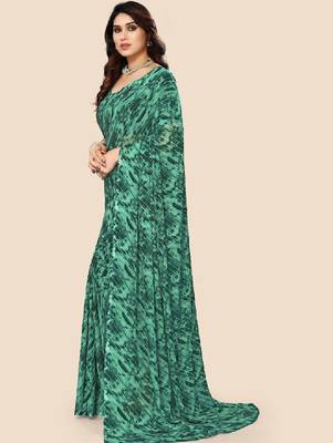 Leheriya pure georgette bandhani saree 4