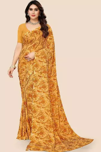 Leheriya pure georgette bandhani saree