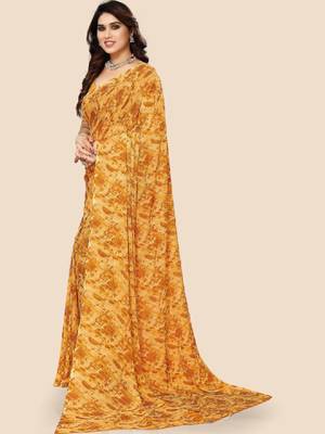 Leheriya pure georgette bandhani saree 4