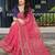 Floral zari pure georgette heavy work bandhani saree