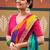 Tie and dye embroidered pure chiffon designer bandhani saree