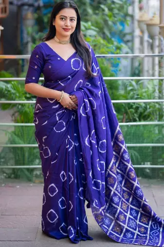 Bandhani zari handloom bandhani saree