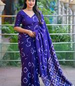 Bandhani zari handloom bandhani saree