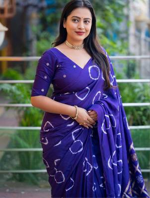 Bandhani zari handloom bandhani saree 3