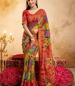Bandhani pure georgette bandhani saree