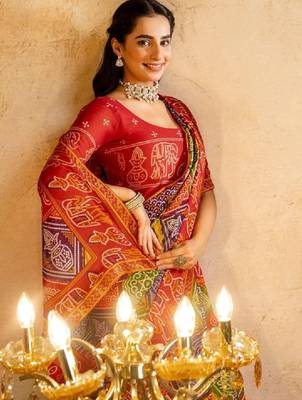Bandhani pure georgette bandhani saree 3