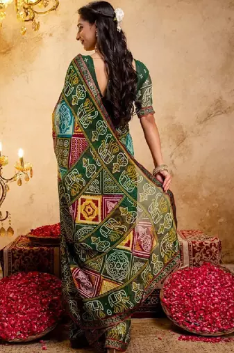 Bandhani pure georgette bandhani saree