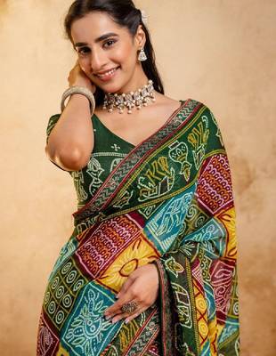 Bandhani pure georgette bandhani saree 4