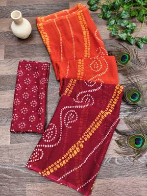 Bandhani pure georgette bandhani saree 2