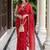 Red woven design zari leheriya saree with unstiched blouse