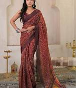 Bandhani pure linen bandhani saree