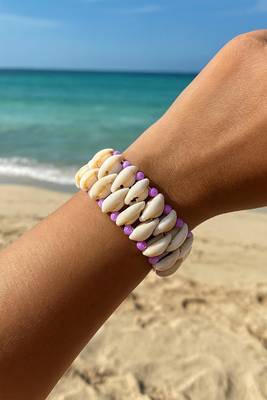 Handmade Cowrie Shell Bracelet, Beach Shell Bracelet for Women, Boho Coastal Jewelry 3