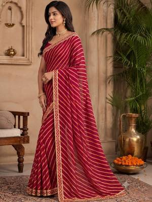 Leheriya pure chiffon leheriya saree 3