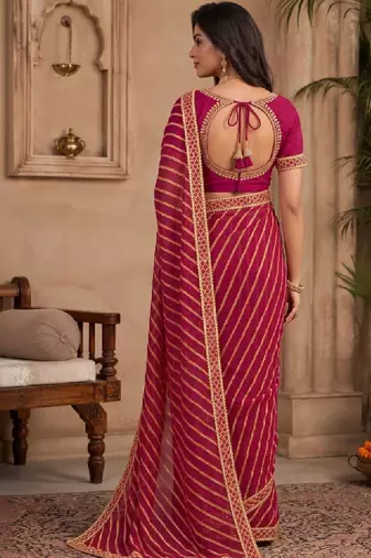 Leheriya pure chiffon leheriya saree