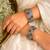 Silver Oxidized Brass Floral Cuff Bracelet, Adjustable Statement Bangle, Boho Tribal Bracelet