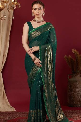 Bandhani pure georgette fusion bandhani saree
