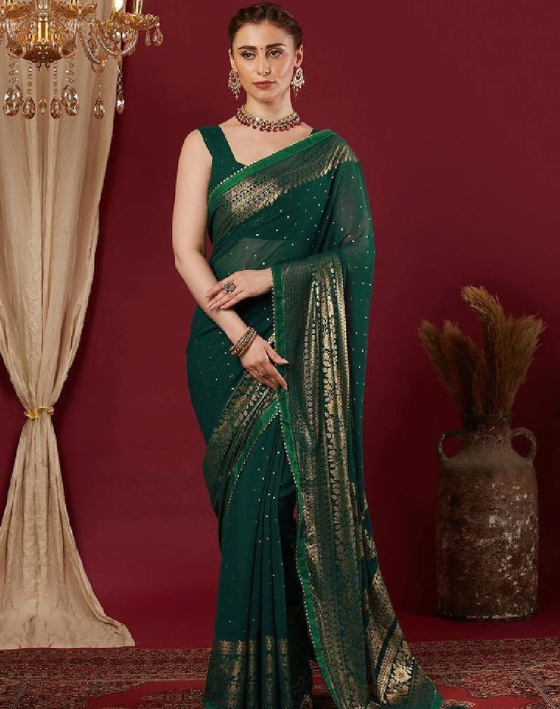 Bandhani pure georgette fusion bandhani saree