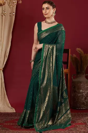 Bandhani pure georgette fusion bandhani saree