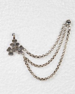 Bugadi Earcuff Earrings: Indian German Silver Chain Dangle Earrings 3