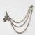 Bugadi Earcuff Earrings: Indian German Silver Chain Dangle Earrings