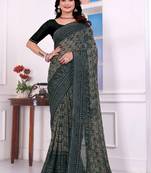 Bandhani poly georgette bandhani saree