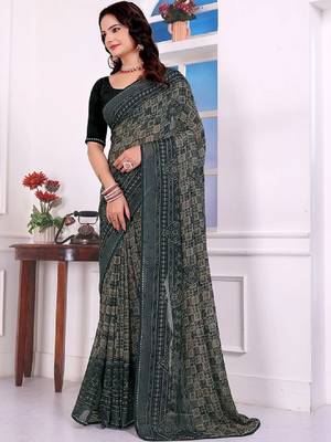 Bandhani poly georgette bandhani saree 3