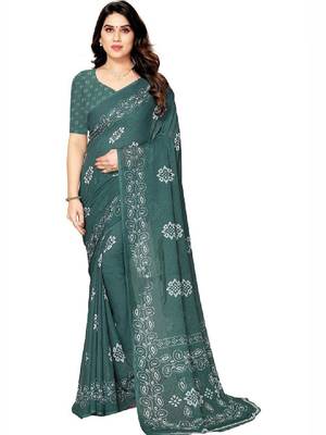 Batik pure georgette bandhani saree 1