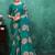 Floral poly georgette bandhani saree