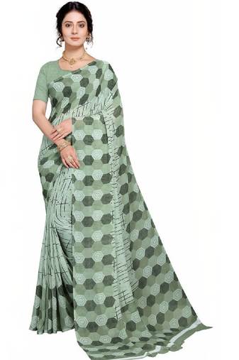 Pure georgette bandhani saree